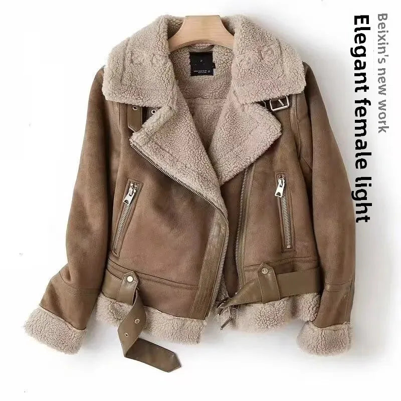 Cozy Chic: Fleece-Lined Fur Jacket for Autumn/Winter