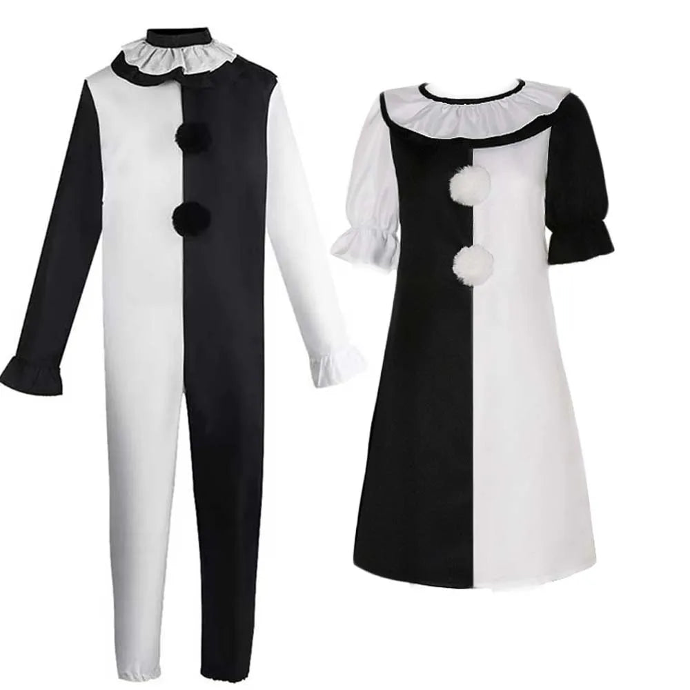 Unisex Terrifier Cosplay Costume – Killer Clown Jumpsuit for Halloween