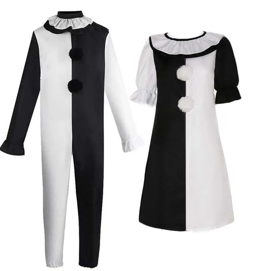 Unisex Terrifier Cosplay Costume – Killer Clown Jumpsuit for Halloween