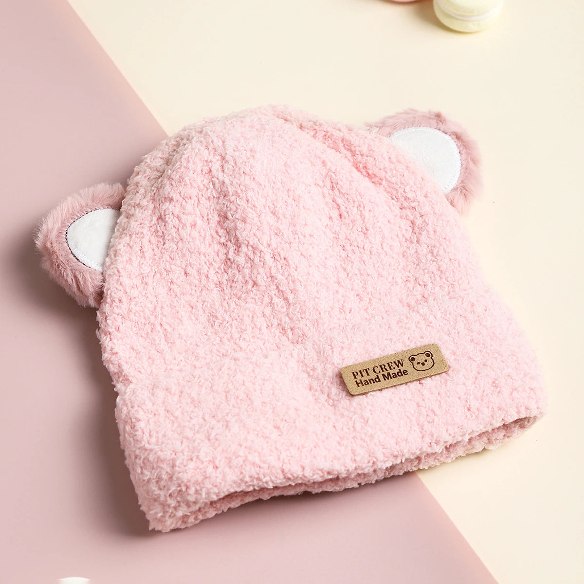Winter Bear Hat – Windproof Knit for Kids