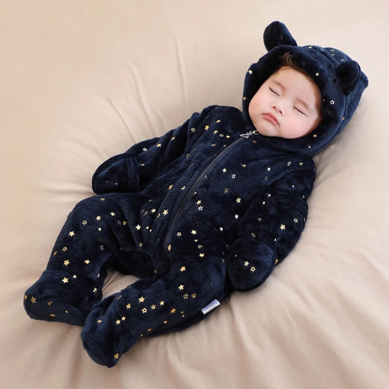 Cozy Cartoon Print Baby Bodysuit – Unisex 0-19 Months
