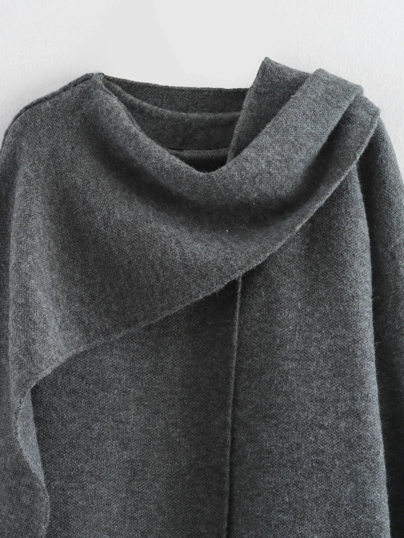 Autumn Chic: Knit Scarf Jacket for Women