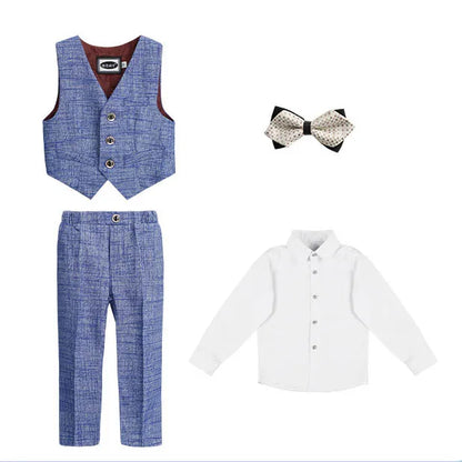 Teen Boys’ Formal Plaid Suit – Multi-Piece Elegant Outfit