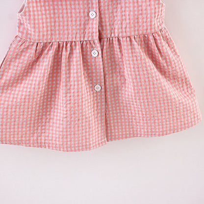 Infant Girls’ Plaid Tank Top Skirt + Crossbody Bag