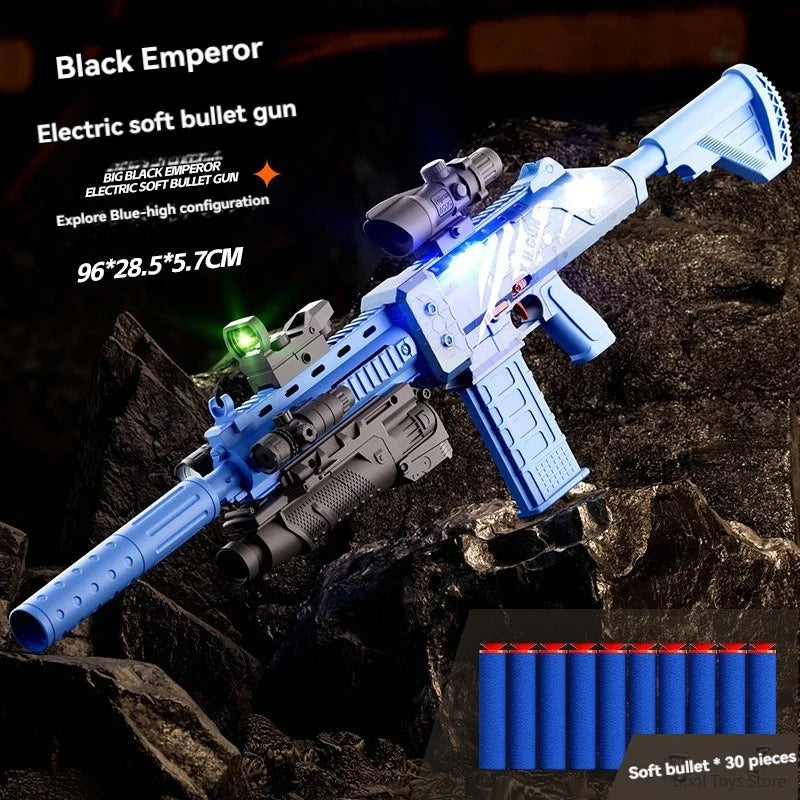 Electric soft bullet toy gun modeled after HK416 Barrett sniper rifle, suitable for outdoor CS games and boys' play.
