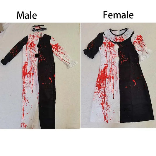 Horror Clown Costume – Terrifier 3 Bloody Jumpsuit for Halloween