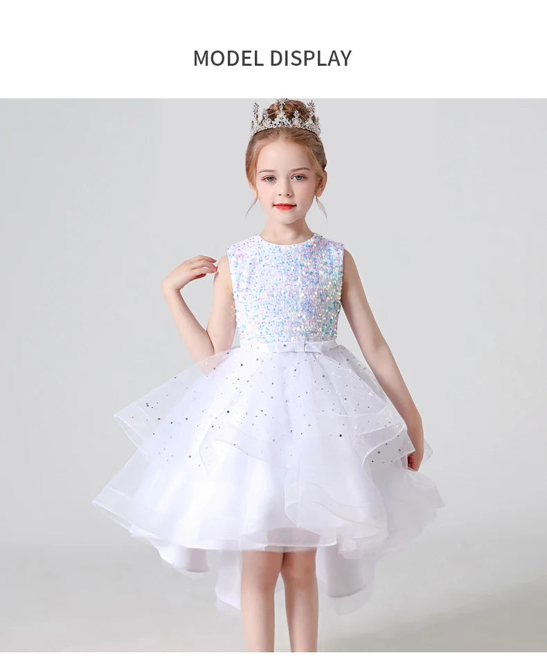 Wedding Dress – Sequin Lace Tuxedo for Girls