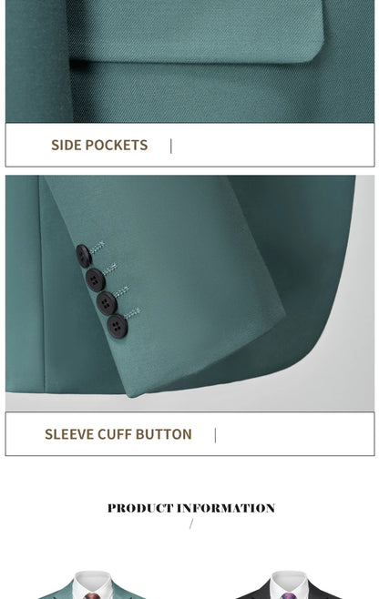 Groom & Business Wear – Italian Slim Gentleman Suit Blazer