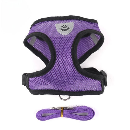 Comfort & Control: Adjustable Reflective Pet Harness with Leash