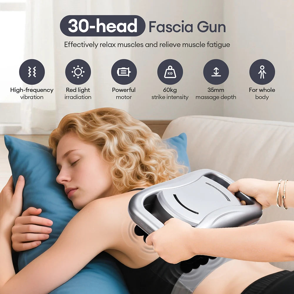 30-Level Pro Massage Gun: High-Frequency Full Body Fascia Tool - Ultra Shoppings