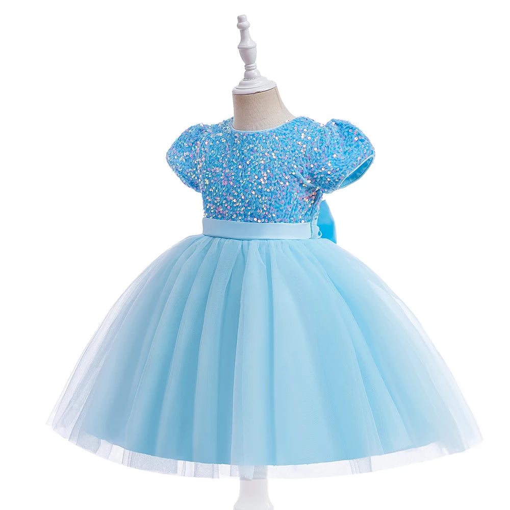 Princess Girls’ Sequined Bow Dress – Birthday