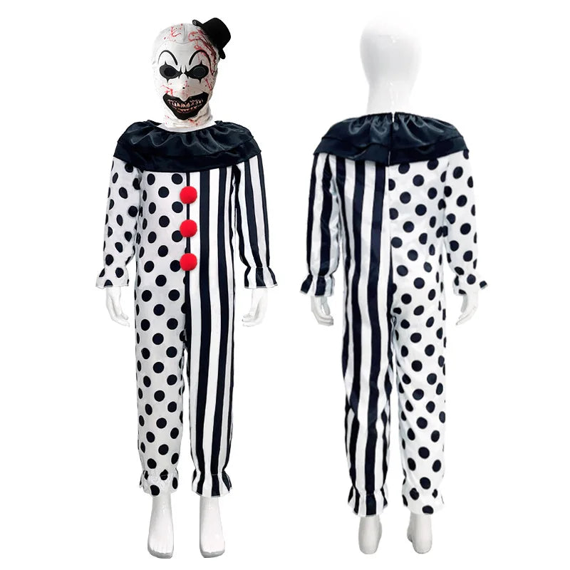 Scary Terrifier Costume – Kids’ Joker & Clown Cosplay Halloween Suit