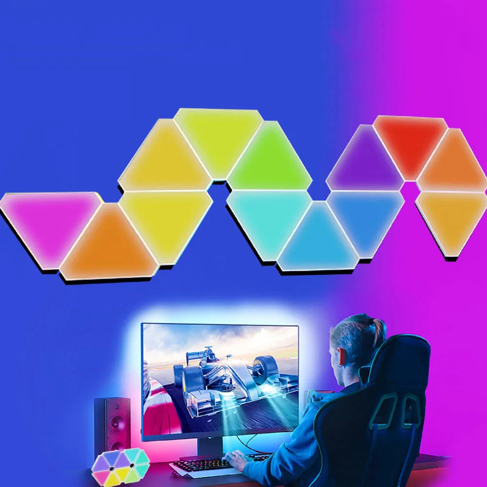 LED RGB Quantum Wall Lamp – Smart Rhythm Light for Modern Spaces