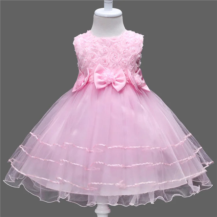 Elegant Mesh Skirt Dress for Girls – Wedding & Party
