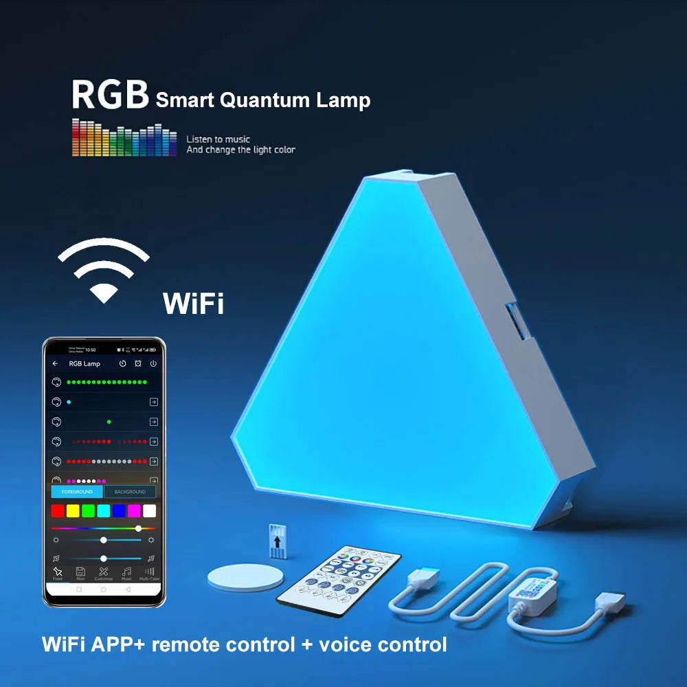 LED RGB Quantum Wall Lamp – Smart Rhythm Light for Modern Spaces