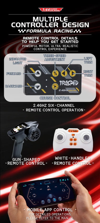 Mini RC Formula Car – Die-Cast 1:64 Racing Toy for Boys & Christmas
