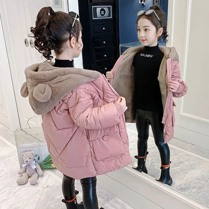 Winter Velvet Thicken Coat for Girls – Fashion & Comfort 2025