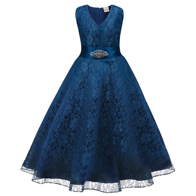 Elegant Mesh Skirt Dress for Girls – Wedding & Party