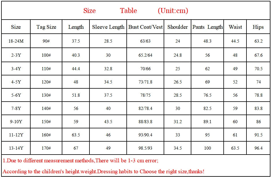 Boys' Formal Wedding Suit Set – Blazer, Vest, Shirt & Pants (Ages 4–12)