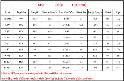 Boys' Formal Wedding Suit Set – Blazer, Vest, Shirt & Pants (Ages 4–12)