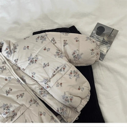 Winter Coat for Baby Girls – Thicken Floral Parka