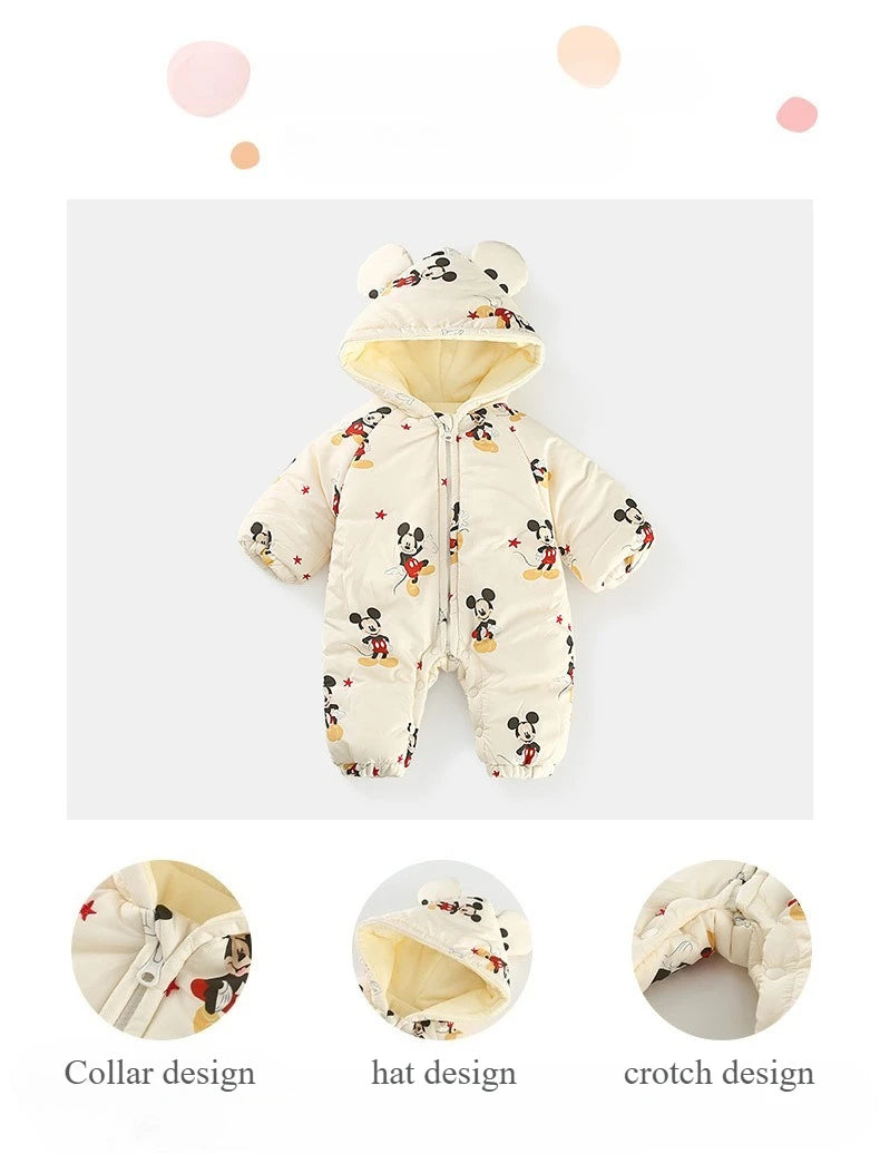 Unisex Cotton Romper – Mickey Magic for Babies