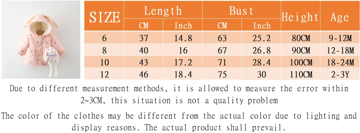 Toddler Bunny Coat – Autumn/Winter Wear