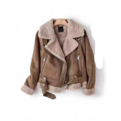 Cozy Chic: Fleece-Lined Fur Jacket for Autumn/Winter