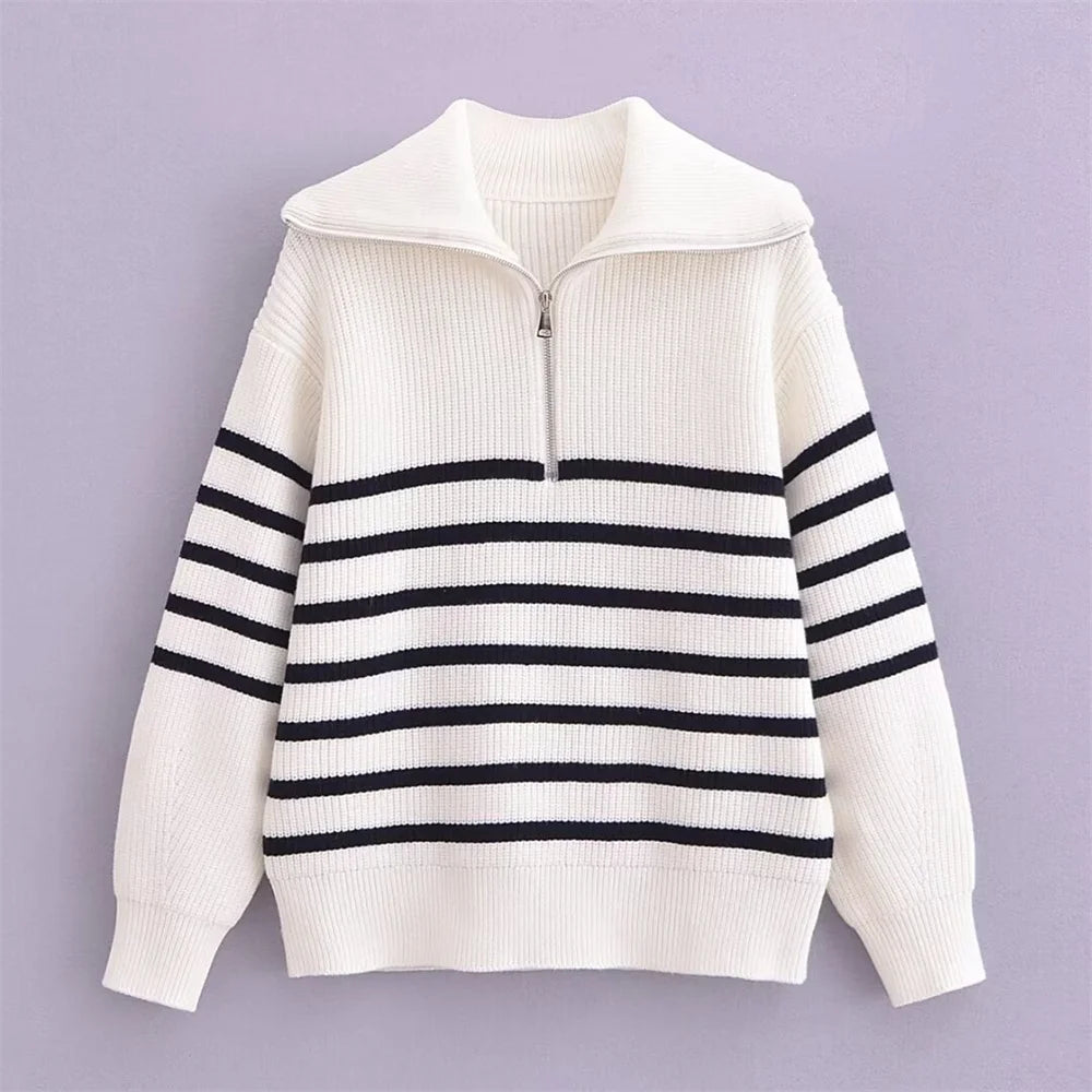 Warm Half-Zip Sweater Jacket for Fall/Winter