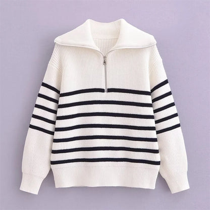 Warm Half-Zip Sweater Jacket for Fall/Winter