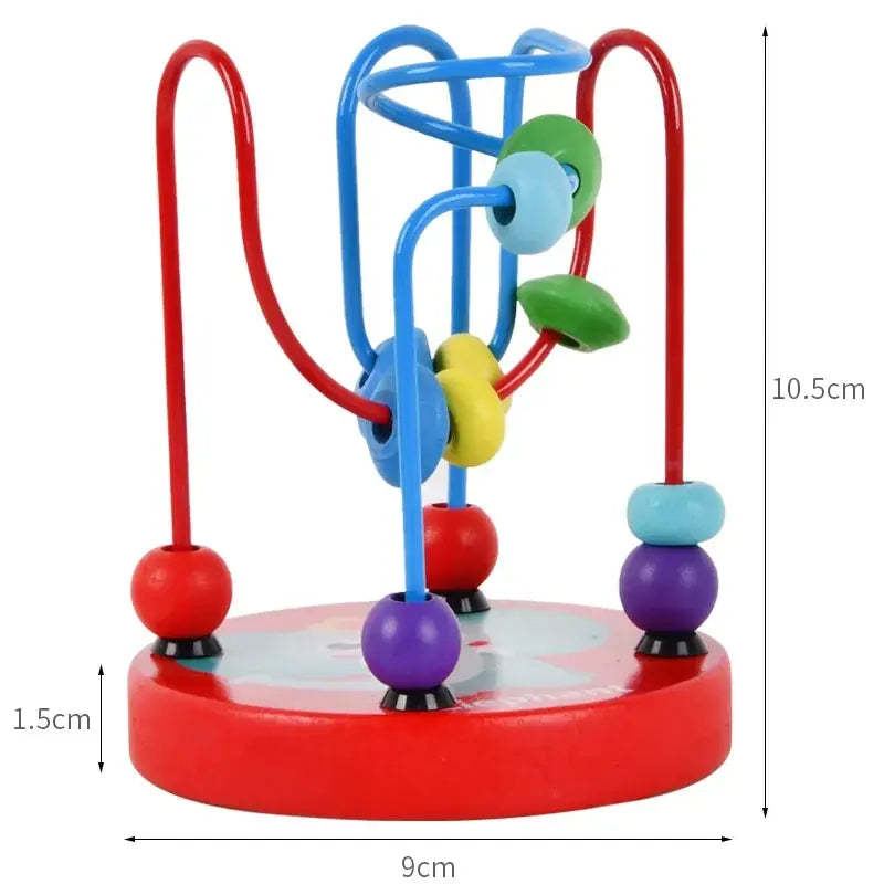 Colorful Wooden Roller Coaster Bead Maze – Educational Toy for Preschoolers