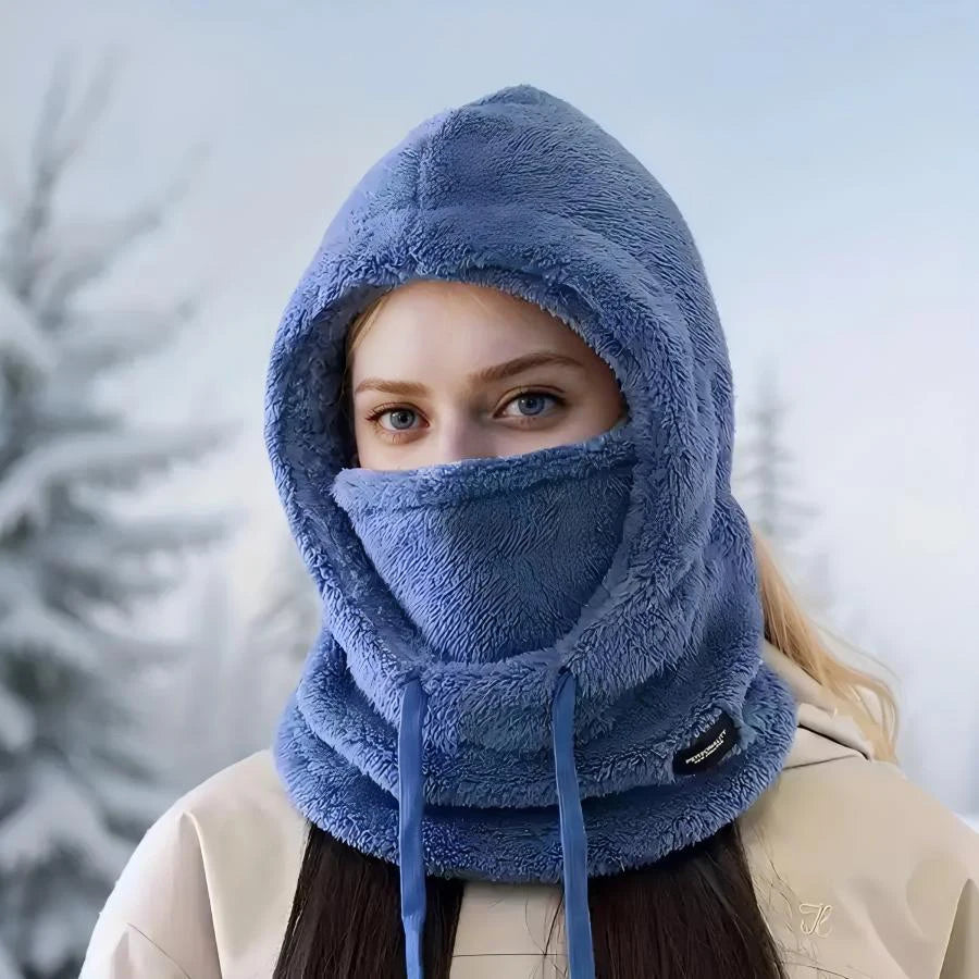 Winter Face Cover Hat with Fleece Sherpa Lining