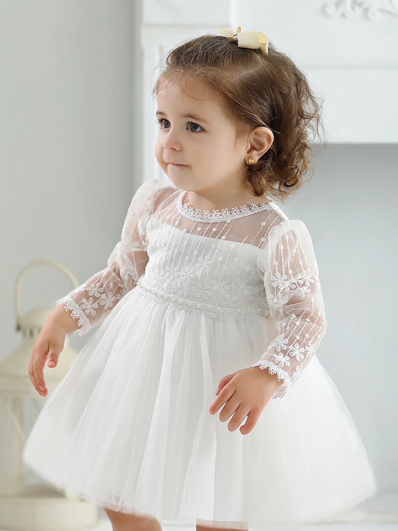 White Baby Dress for Birthday & Wedding