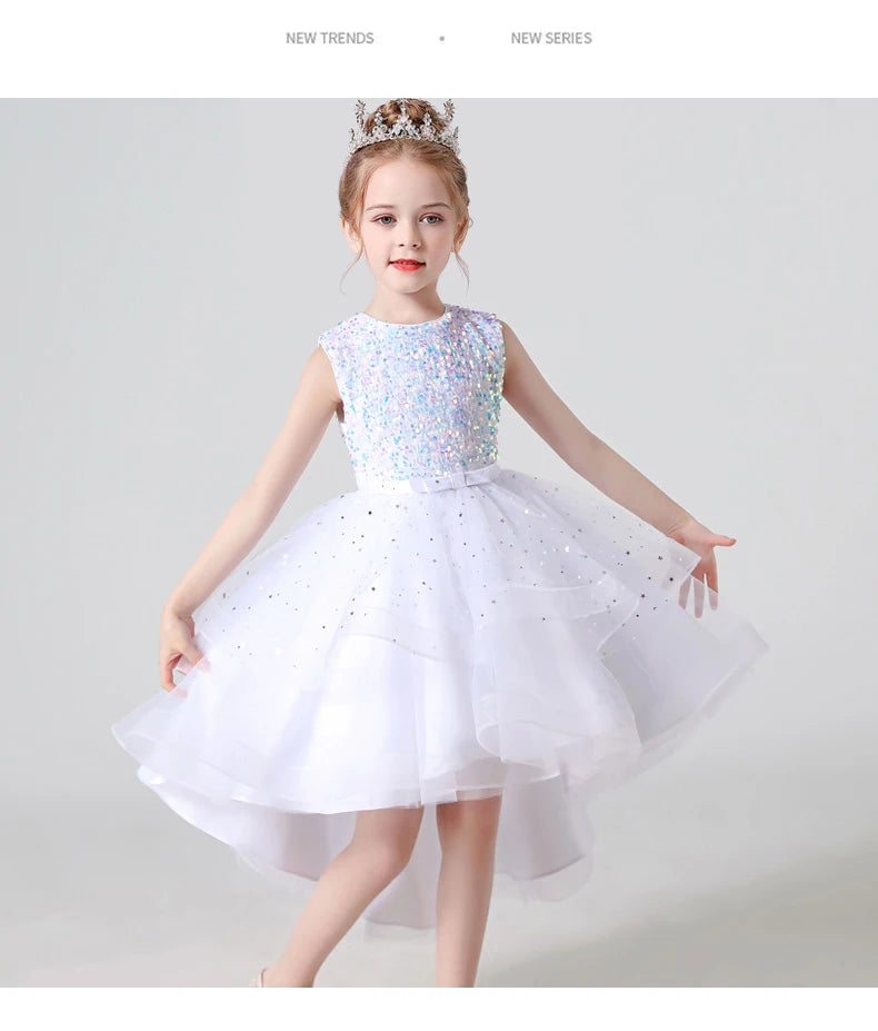 Wedding Dress – Sequin Lace Tuxedo for Girls