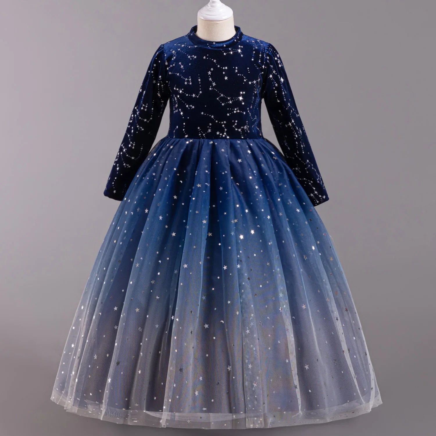Girls Elegant Lace Wedding & Party Princess Dress