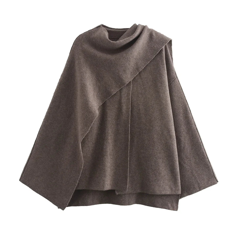 Autumn Chic: Knit Scarf Jacket for Women