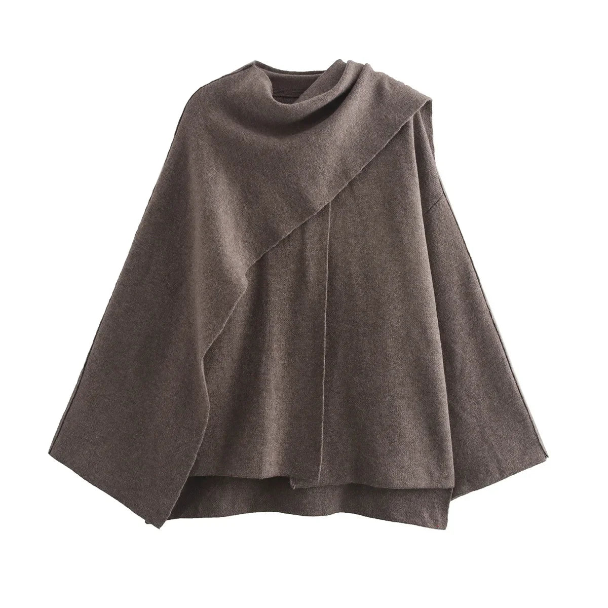 Autumn Chic: Knit Scarf Jacket for Women