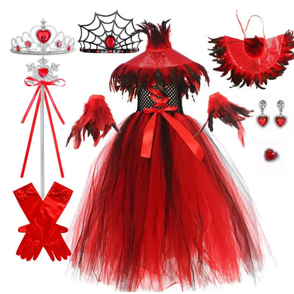 Halloween Gothic Mesh Dress – Kids Vampire Cosplay