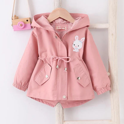 Baby Girls’ Outerwear – Cute Rabbit Hood & Casual Fit