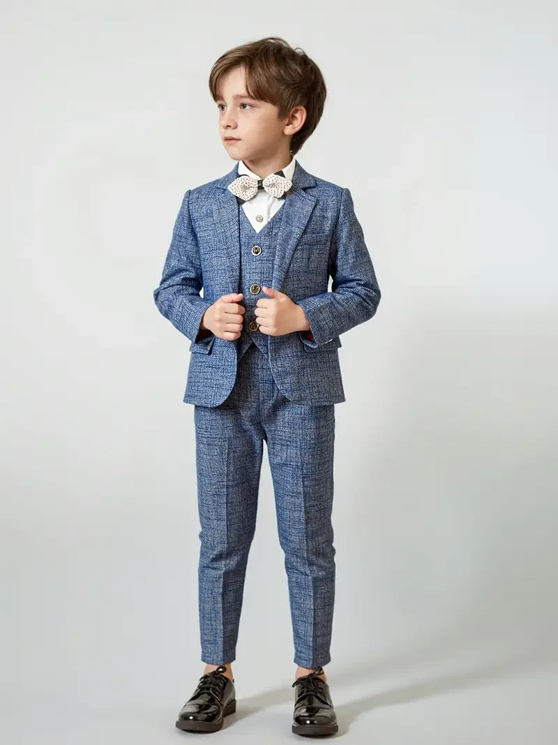 Children’s Formal Blazer Set – 5-Piece Tuxedo for Special Occasions