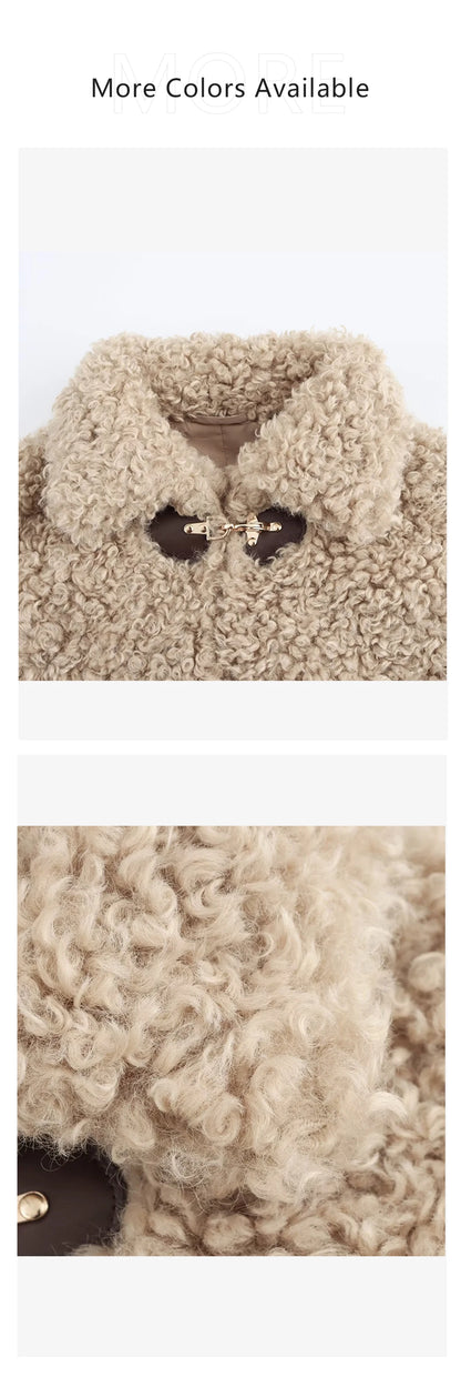 Chic Flip Collar Winter Jacket for Women