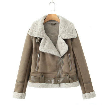 Cozy Chic: Fleece-Lined Fur Jacket for Autumn/Winter