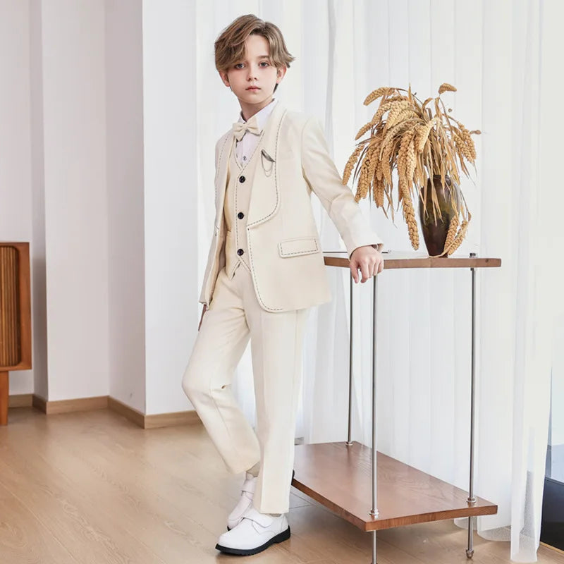 Boys’ Slim Fit Formal Suit – Wedding & Party Outfit (4–12 Years)