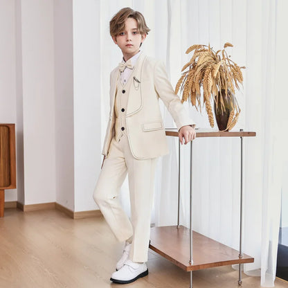 Boys’ Slim Fit Formal Suit – Wedding & Party Outfit (4–12 Years)