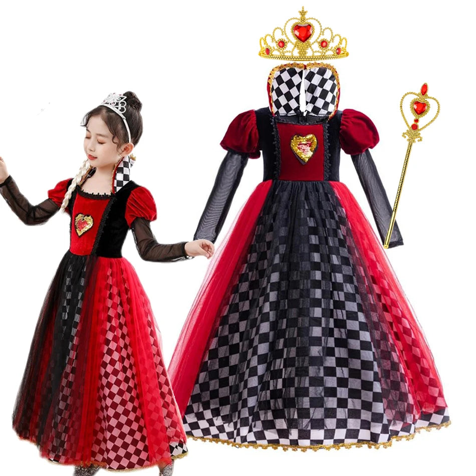 Halloween Witch & Queen of Hearts Cosplay Dress