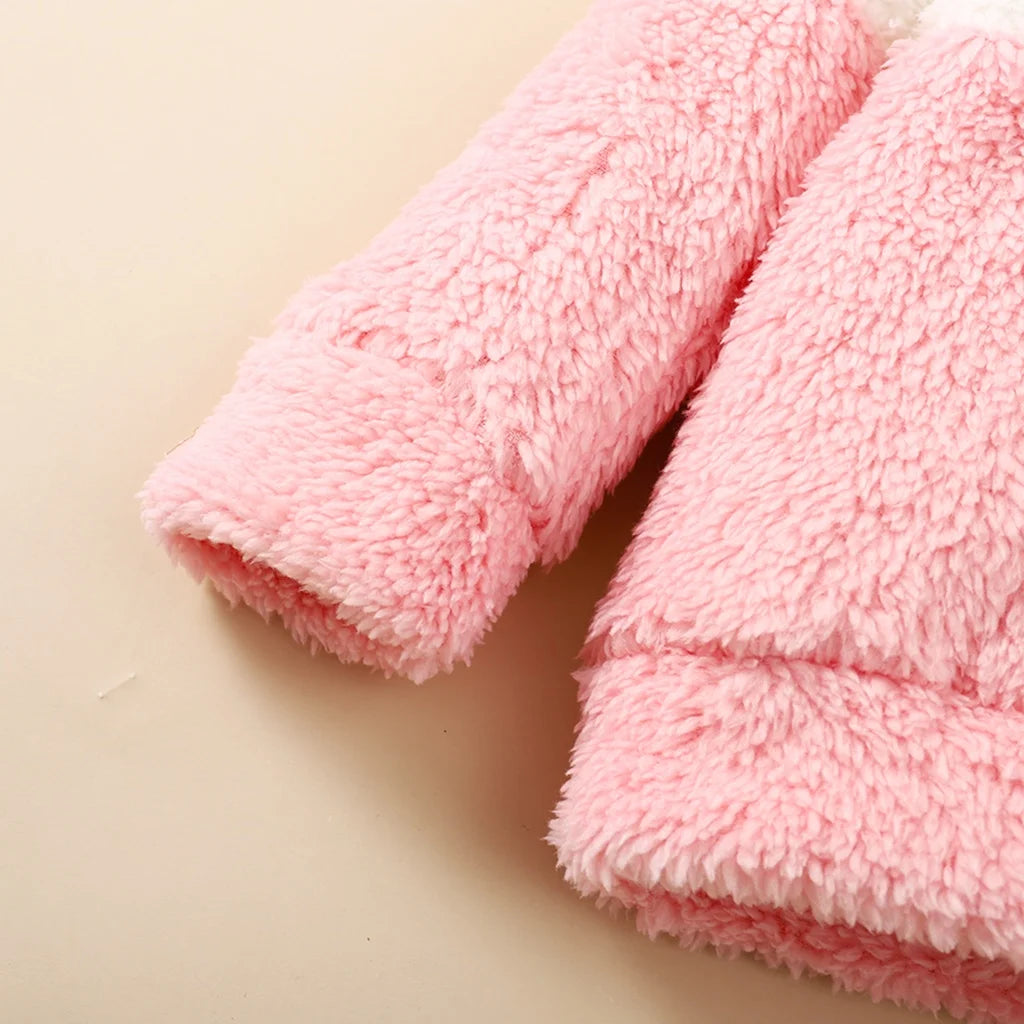 Toddler Fluff Hooded Outfit – 2PCS Set