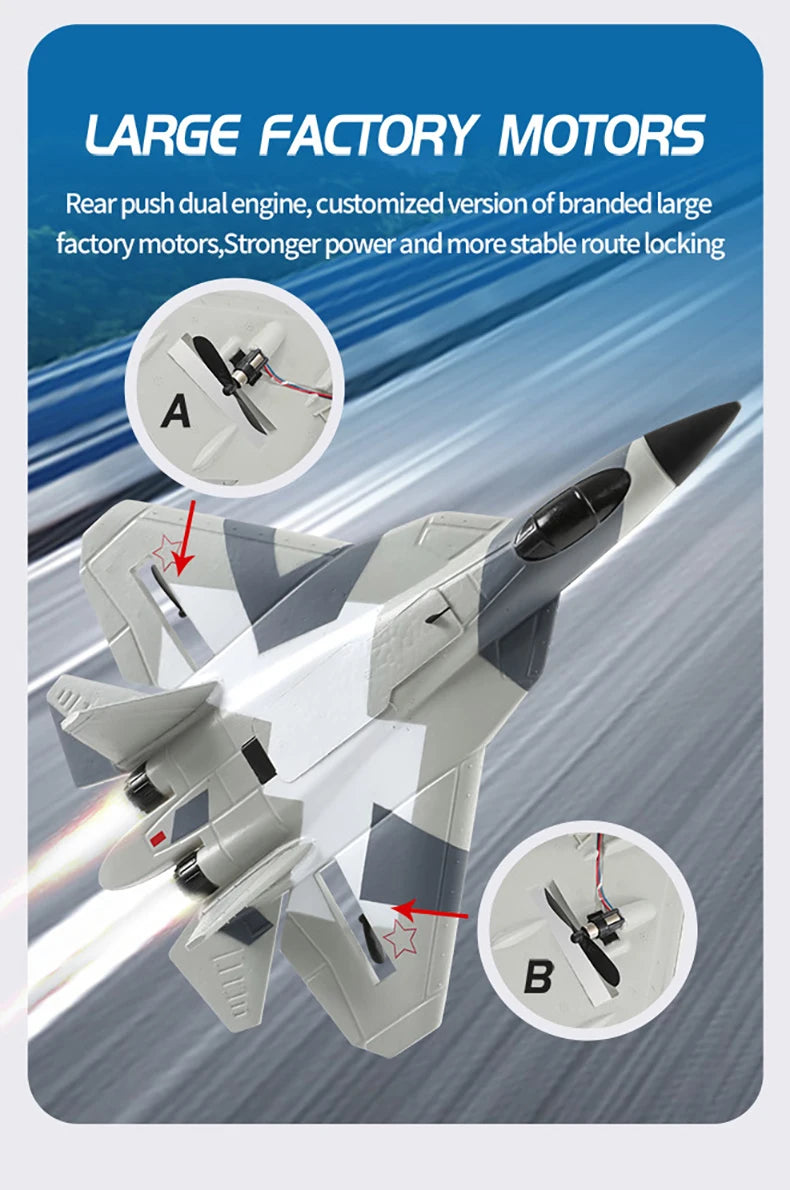 2.4G RC Foam Aircraft SU-35 – Fighter Jet Glider Toy for Kids