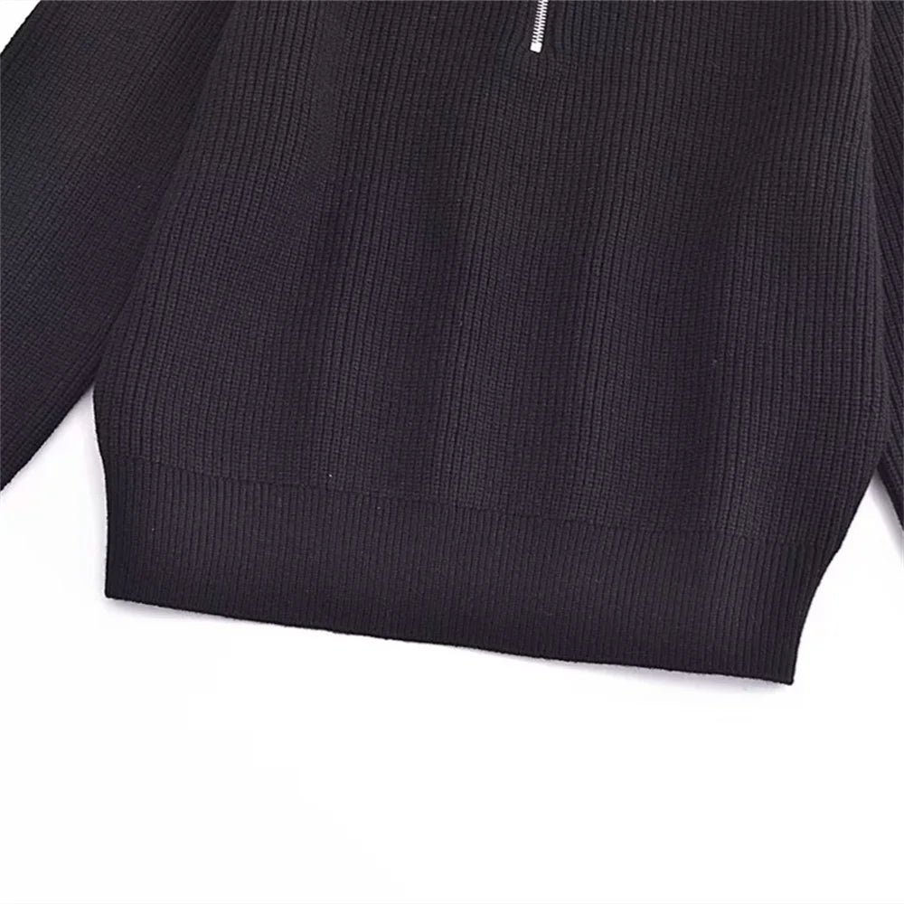 Warm Half-Zip Sweater Jacket for Fall/Winter