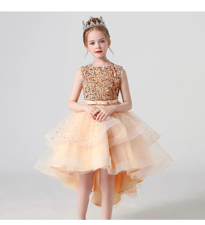 Wedding Dress – Sequin Lace Tuxedo for Girls