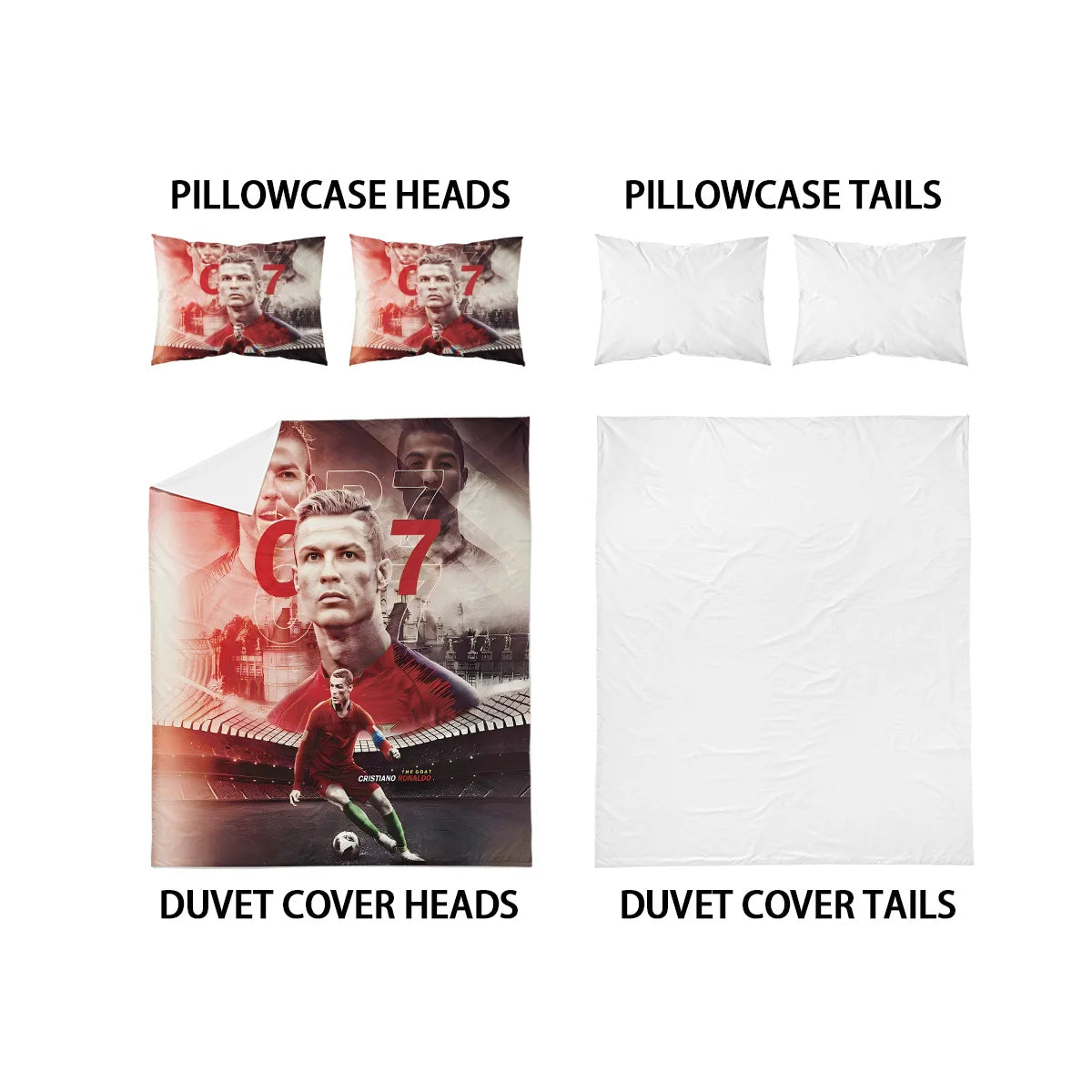 Soccer Star Bedding Set: Stylish Duvet & Pillowcases for Bedroom